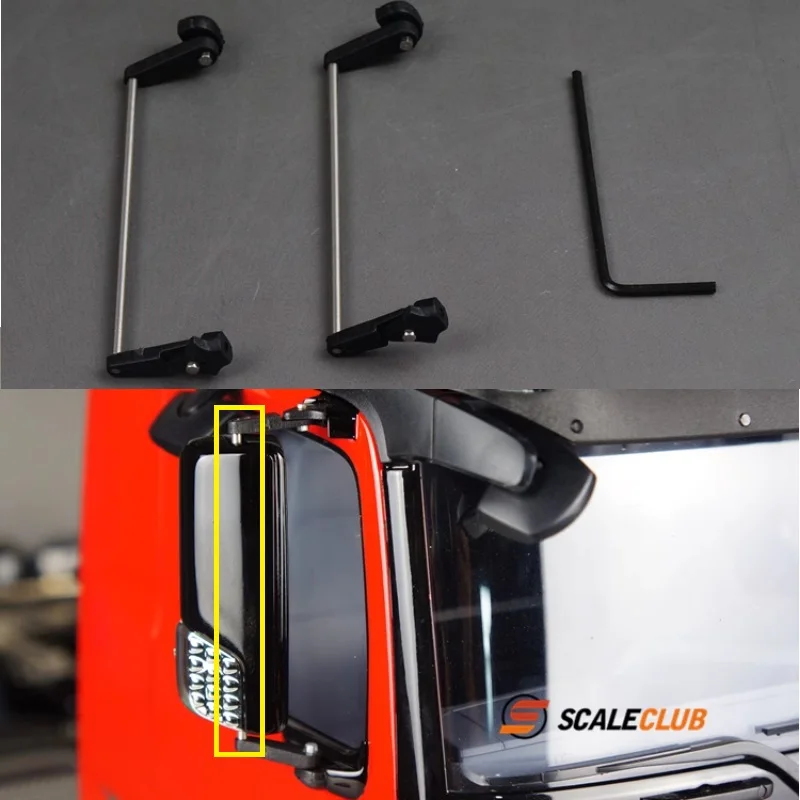 

Scaleclub para для Tamiya 1/14 для Mercedes-Benz para для MAN Трактор cabeza de barro espejo retrovisor soporte de sim (21)