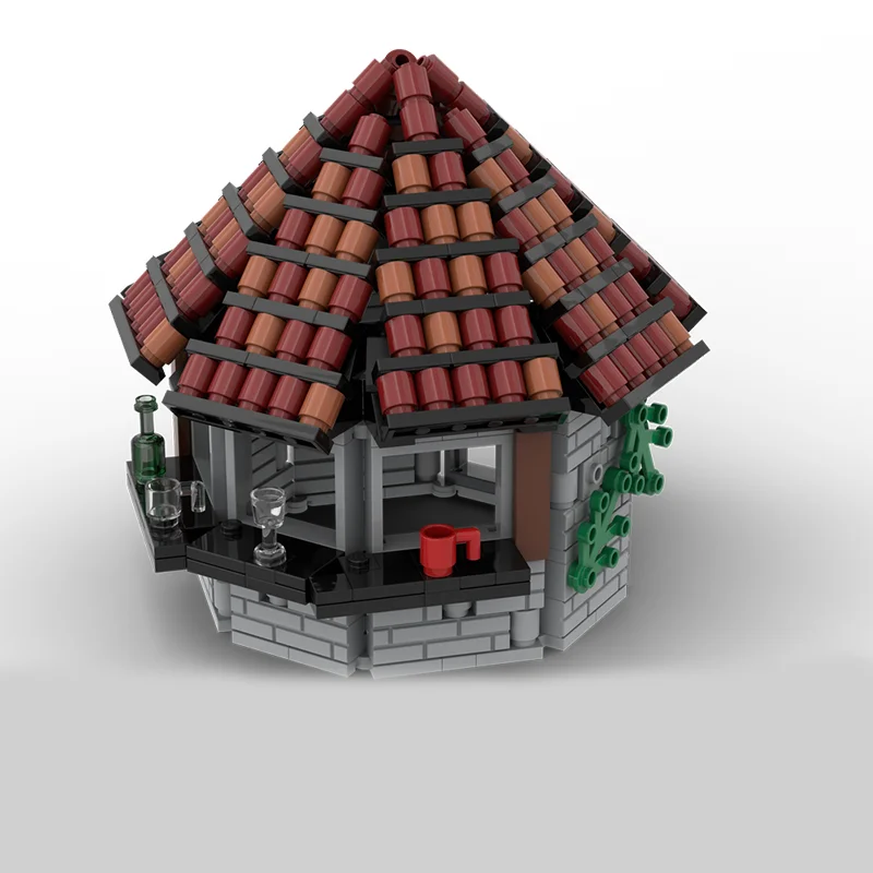 447 stücke MOC Kleine Lebensmittel Stall Cityed Modell Bausteine Bau Montieren Spielzeug DIY Idee Weihnachten Geschenk Bildung Ziegel