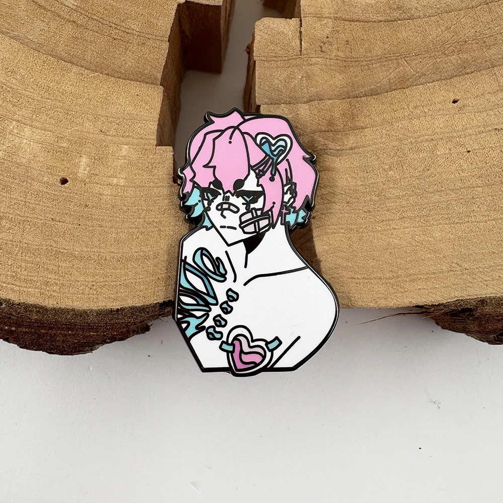 

Anime Sad Boy Badge Kawaii Brooch Cartoon Graffiti Character Jewelry Creative Novelty Accessories Decoration