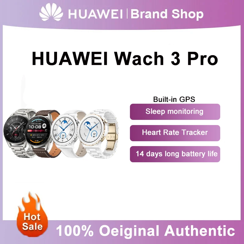 

HUAWEI WATCH GT3 PRO Huawei Watch Sports Smart Watch Strong Battery Life/Bluetooth Calling/ECG Analysis 46mm Gray Leather Strap