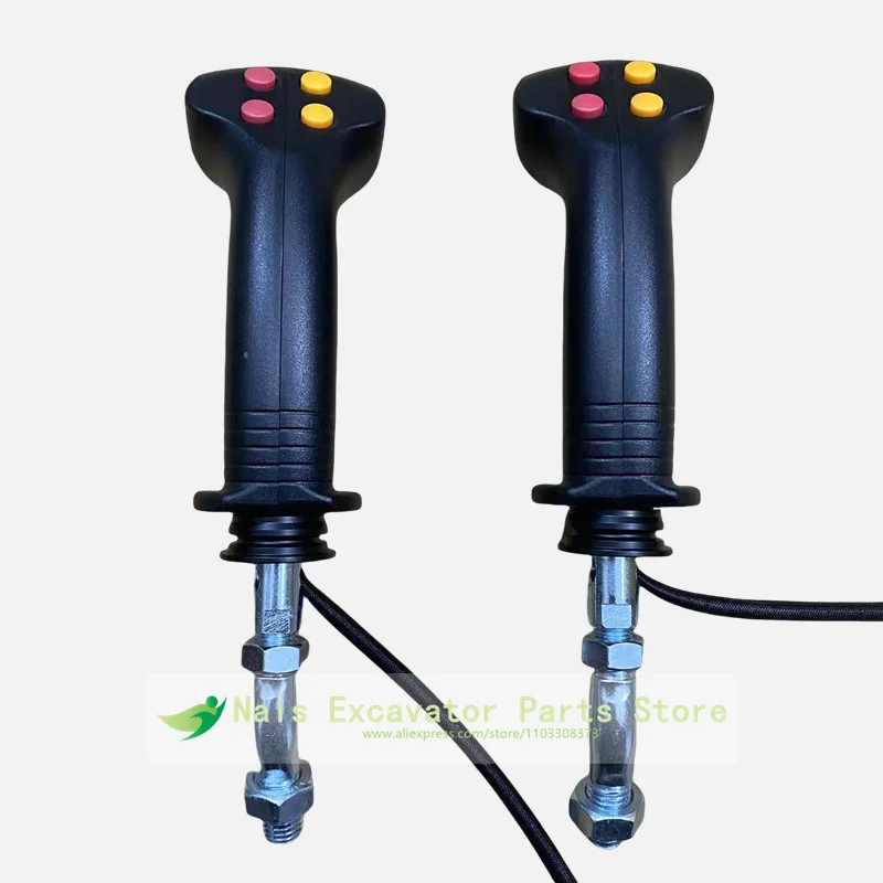 For Excavator Parts Logging Iron Stone Tools Agricultural Harvester Electric Control 4 Button Joystick Handle Glue Gear