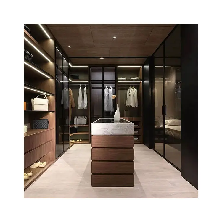 Custom Best Wardrobe Design Transparent Mirror Fireproof Wardrobe