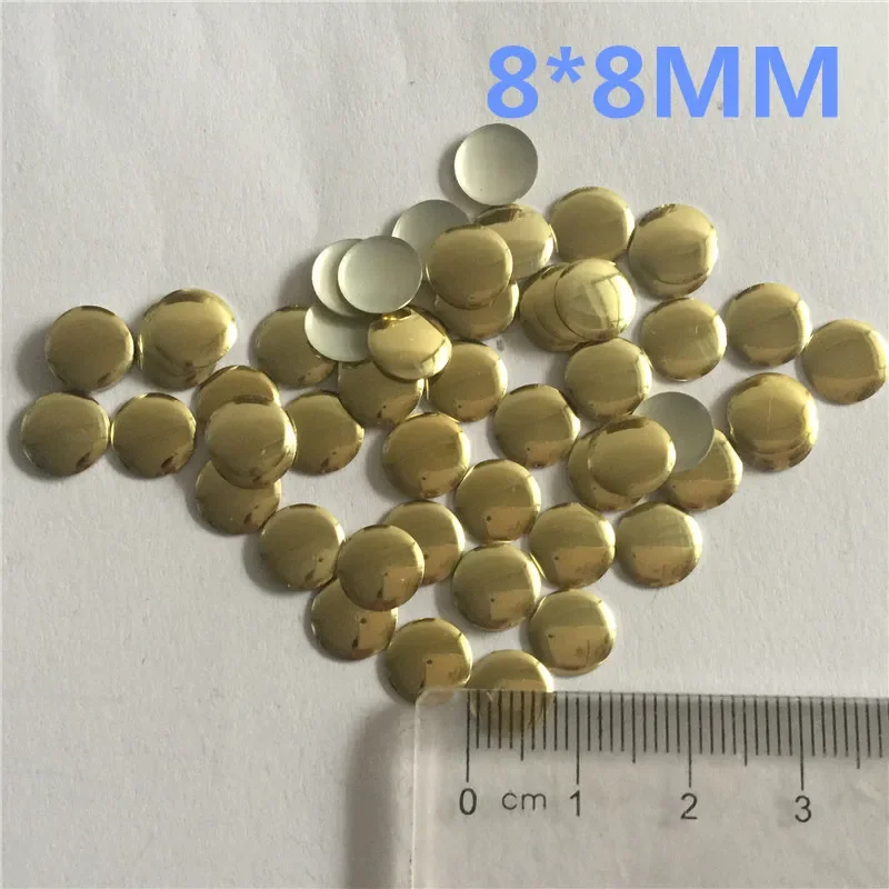 Metal Hot-Fix Rhinestuds Round Shape 2/3/5/6/8/10mm Gold DIY For Garment Accessories Heat Transfer Nailheads Hot Fix Studs 300pc