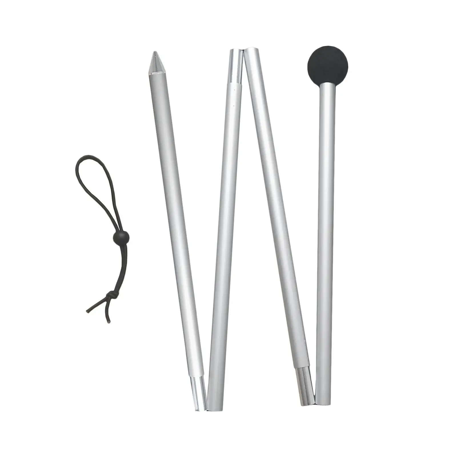 2xCanopy Rods Tarp Pole Shelter Building Aluminum Alloy 160cm/200cm Poles Replacement Canopy Telescoping Folding Tent Poles
