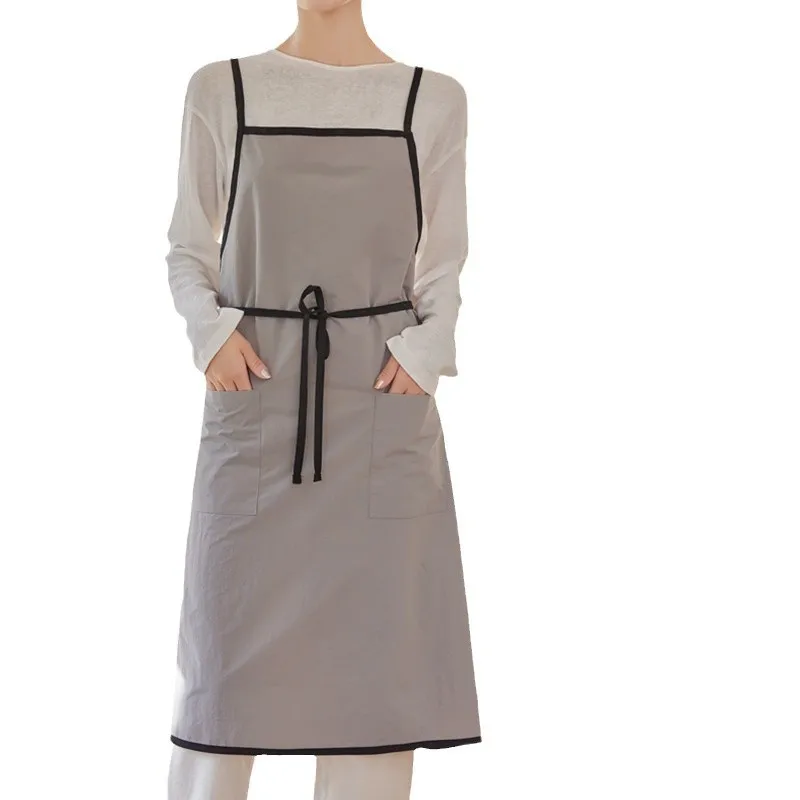 

Customizable Logo Waterproof Antistatic Fabric Apron For Men And Women Korean Japanese Design High Grade