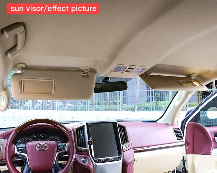For Toyota Land Cruiser Lc200 Auto Parts Left Right Sports Style Sun Visor with  Mirror Assembly Front Glass Makeup with Lamp