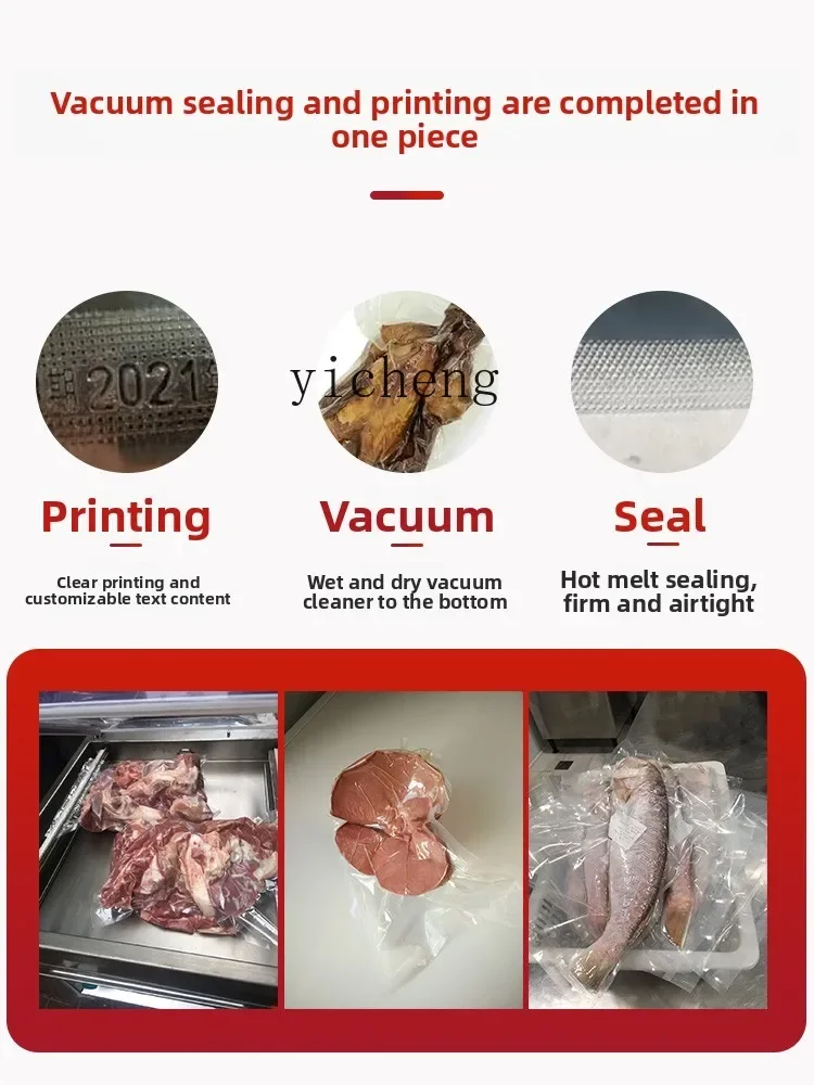 TQH Automatic Vacuum Food Packaging Machine Vacuum  Packaging Commercial Baler Compressor Vacuum Sealing Machine