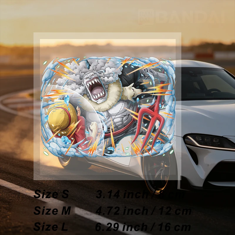 Car Stickers 3D Anime Pirate Vinyl Decal Waterproof Die Cut Bubble Free for Car Body Helmet Laptop Tablet Auto Decor