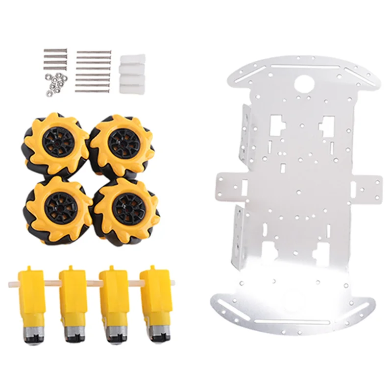 A45f-smart robô carro kit de quatro rodas inteligente mecanum roda única camada liga de alumínio chassi do carro diy kit de montagem acessórios do carro