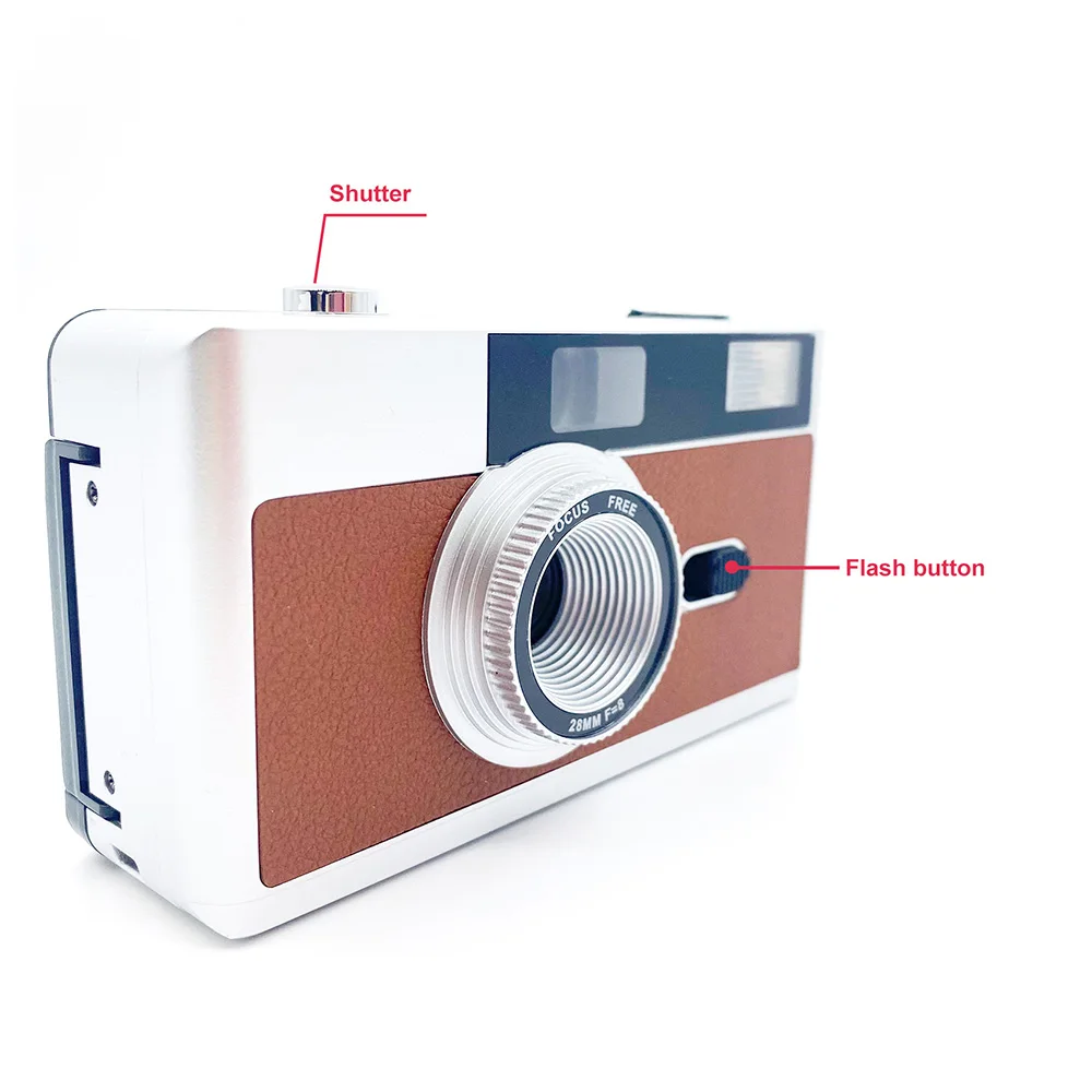 Retro 35mm Reusable Flash Film Camera Vintage Children Gift Camera