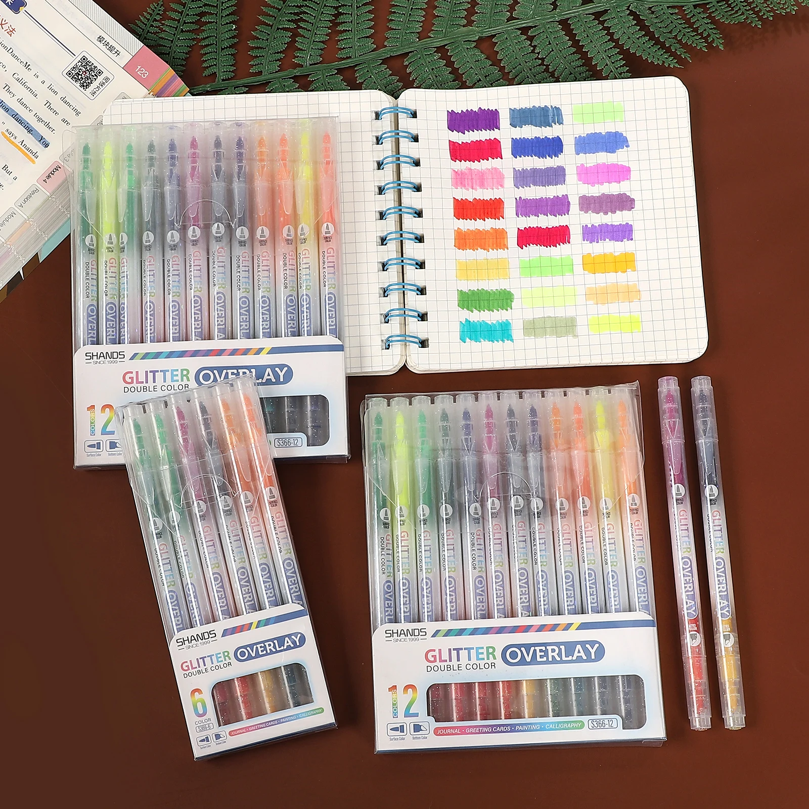 

6/12 шт./компл., красочные двуглавые вспышки, набор маркеров, маркер, креативный журнал «сделай сам», студенческие принадлежности, канцелярские принадлежности