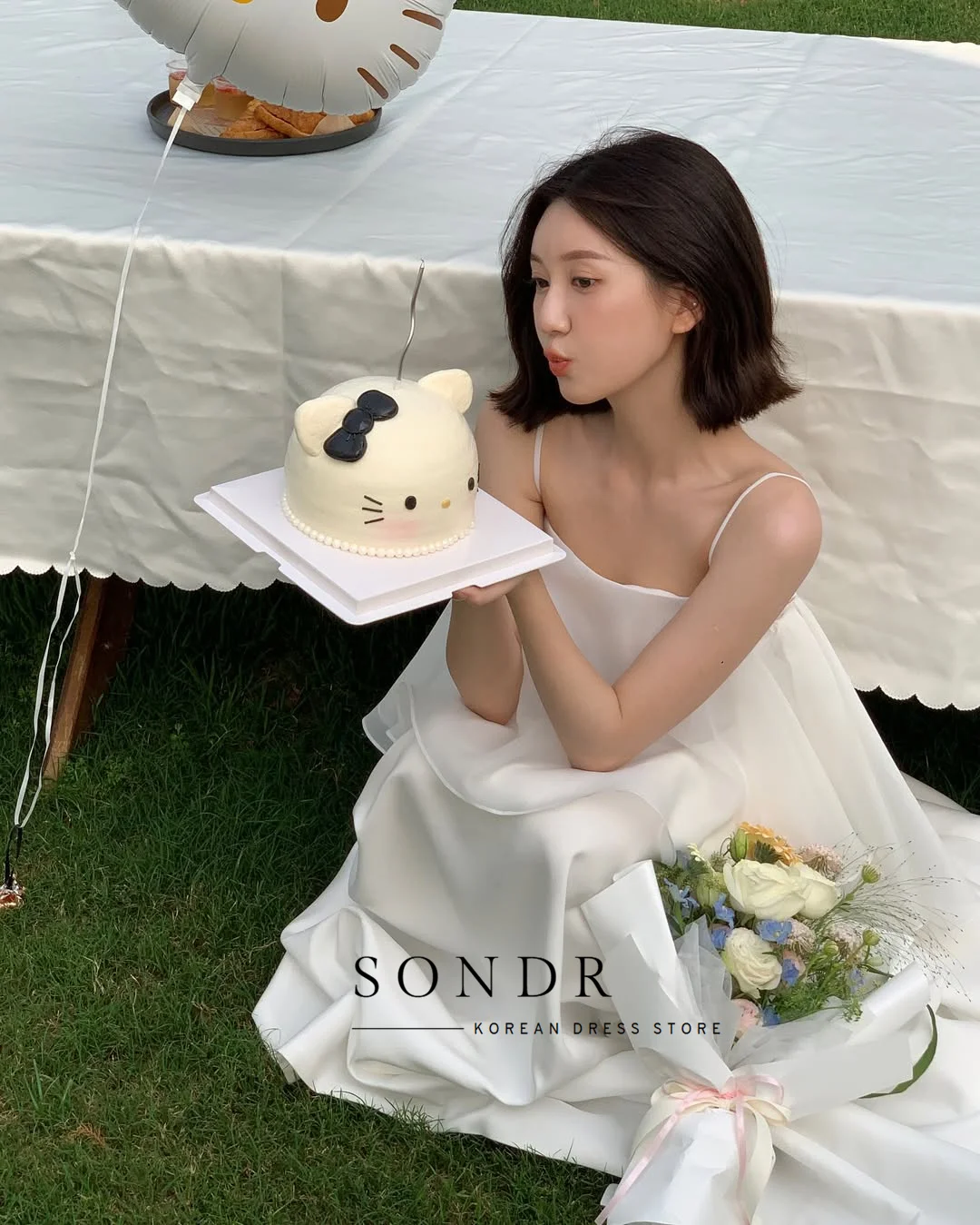Sondr Spaghetti Straps Ruffled Korean Wedding Dresses Simple Elegant Japanese Wedding Photo Shoot Gown Customized Party Dresses