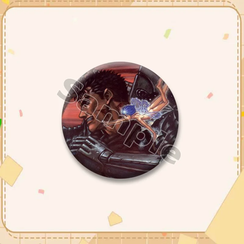 Anime Manga B-Berserk Soft Button Pins Griffith Guts Cartoon Badges Snap-in Lapel Brooch Custom Jewelry Accessories for Hat Bag view 6