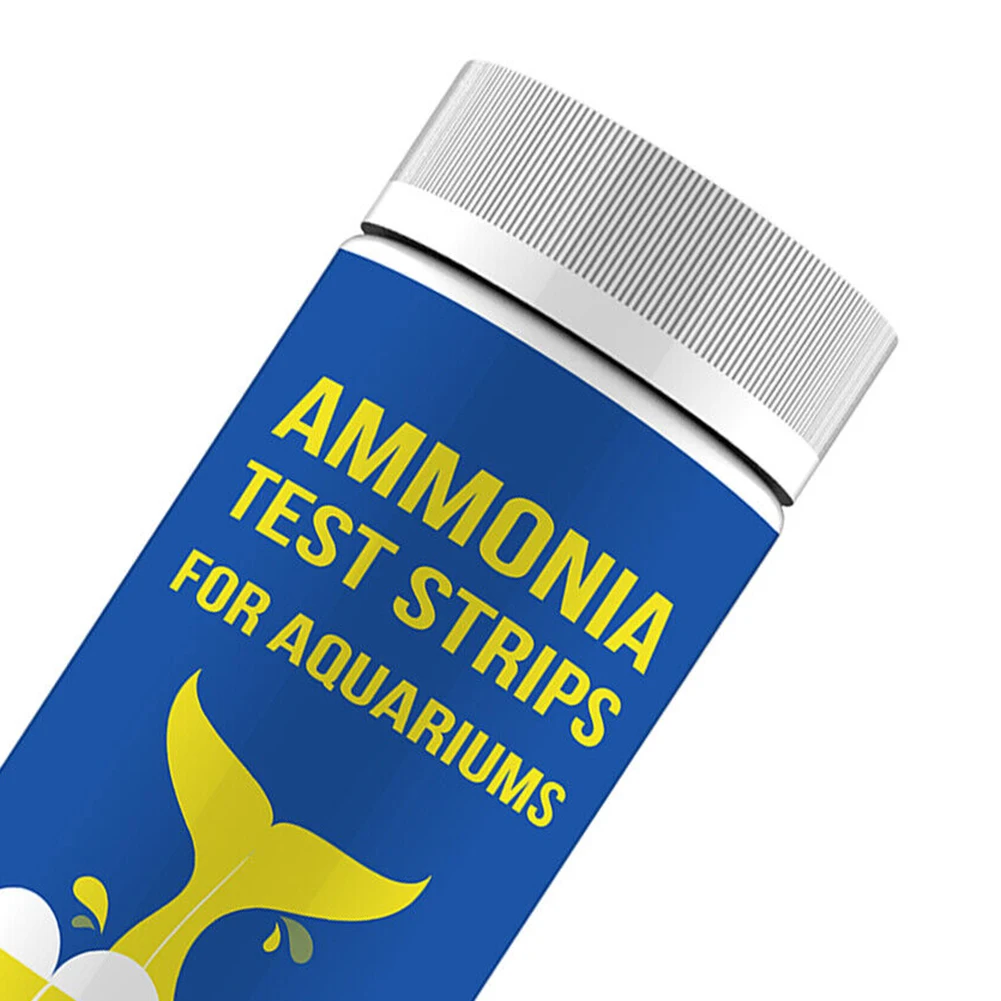 50pc Ammonia Nitrogen Quick Water Quality Test Strips Paper Kits For Freshwater Saltwater Aquarium Pool About 30s Testing Timing