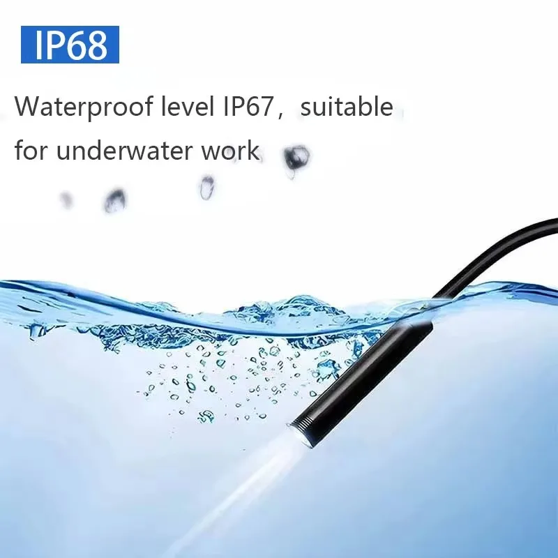 Professional HD Autofocus Camera 1cm~5m Endoscope Camera with 12mm Probe Hardwire cable and 8LEDs Light for Huawei PC Xiaomi