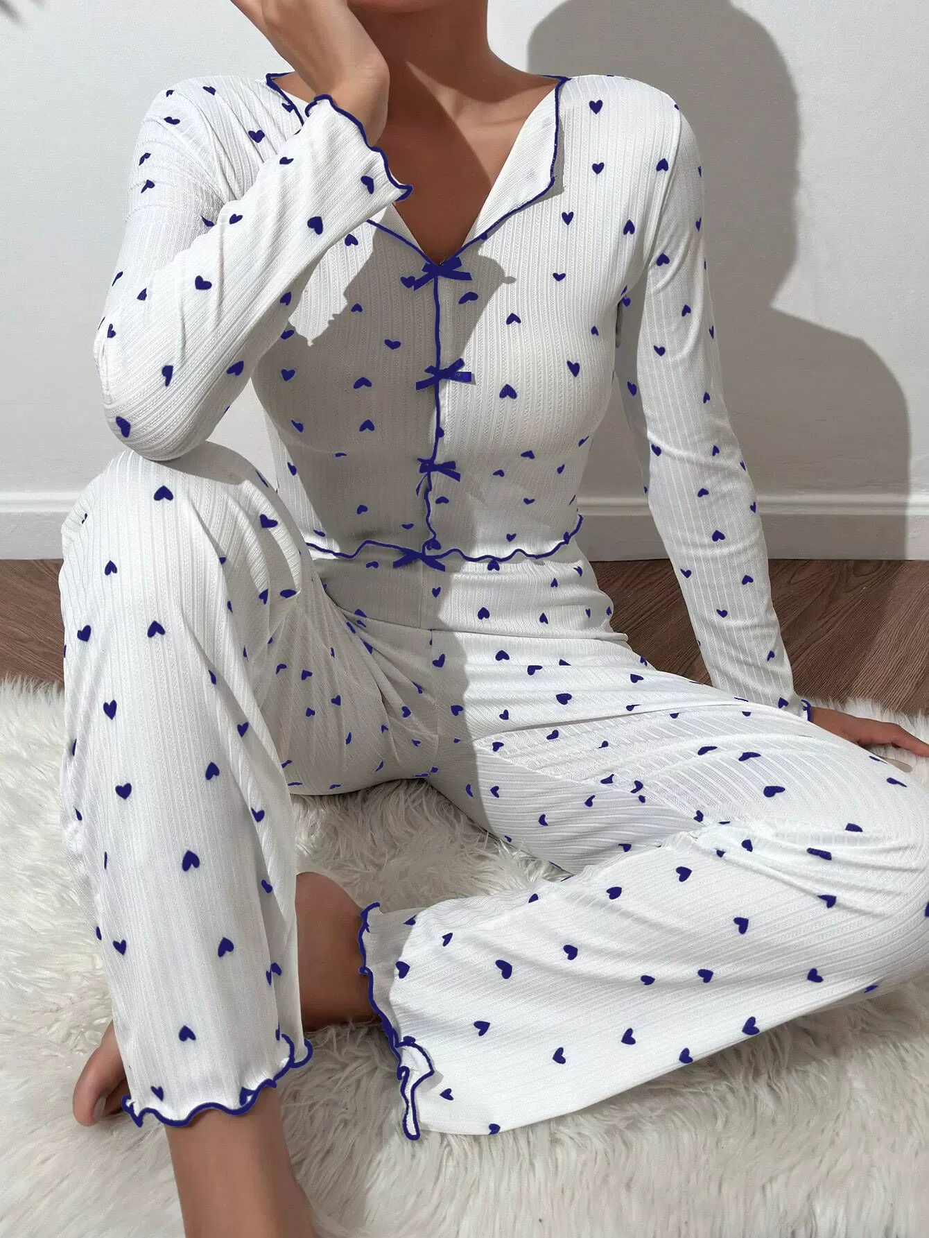 Lente zomer pyjama sets voor dames lange mouwen tops lange broek 2-delige set thuis pak nachtkleding nachtkleding pijamas