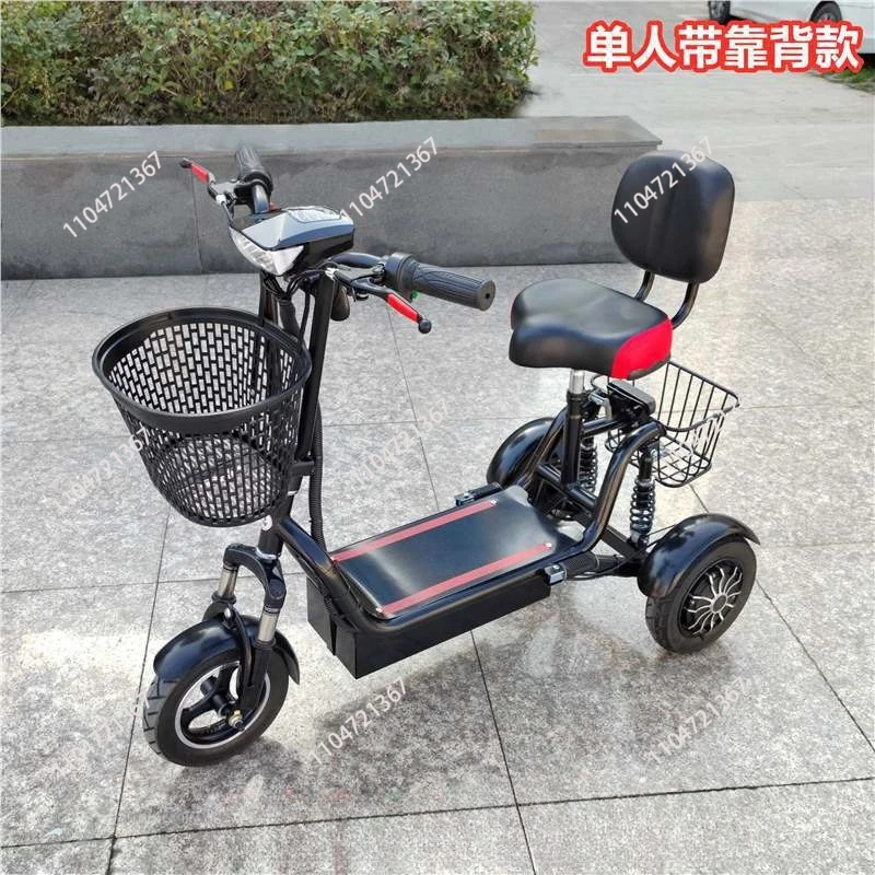 Dual Motor Folding Mobility Scooter For Seniors Travel 3 Wheels Foldable 700W Parents Child Electric Scooter Double Brakes