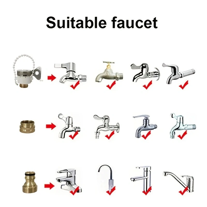 Adapter fajka wodna, kran domowy, szybkie podłączenie wody, pistolet na wodę do pralki, fajka wodna akcesoria sprzętowe