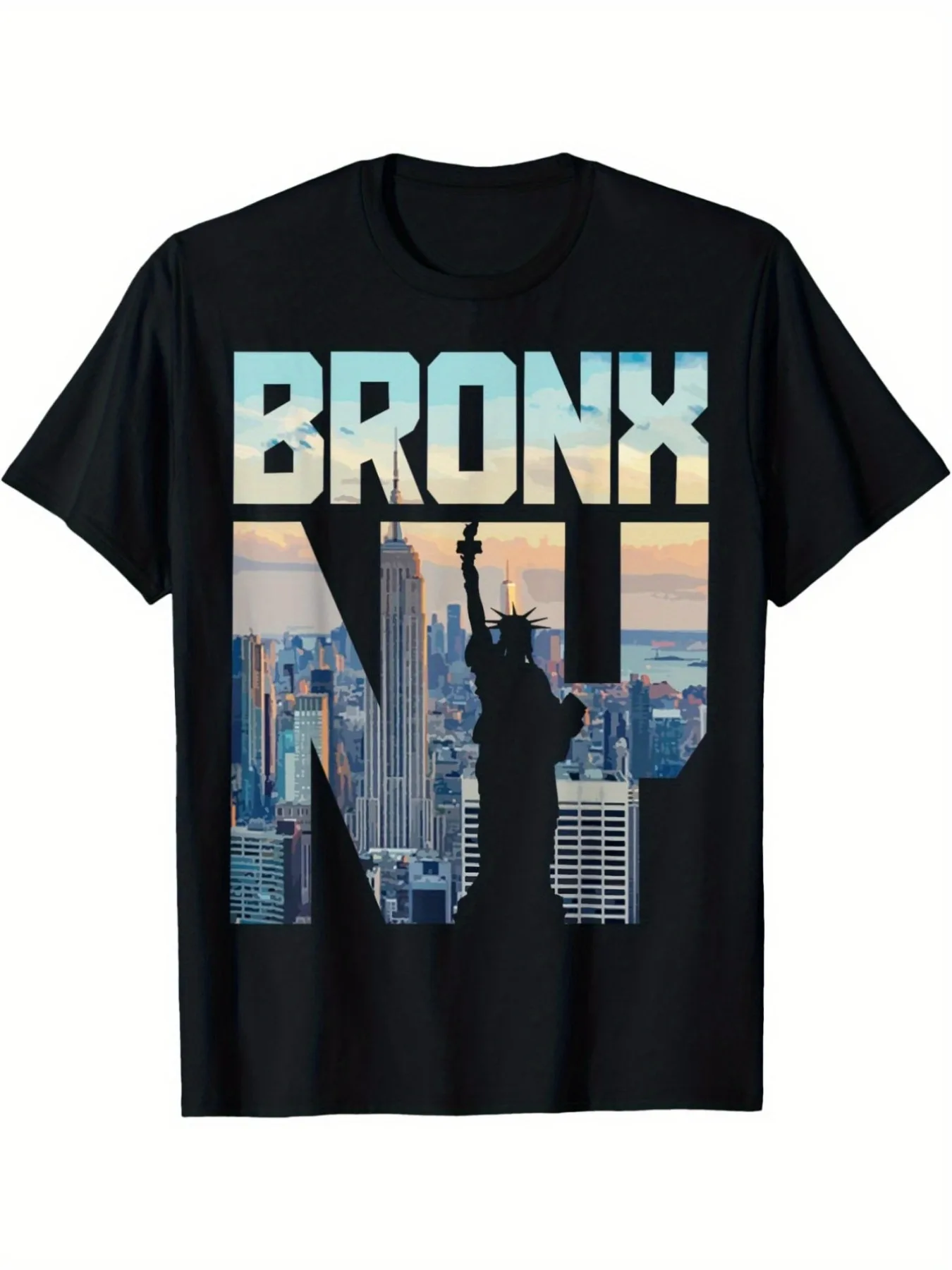

New York Pride Cotton T-Shirt - Bronx Skyline, Comfortable, Soft for Men and Women, Free Muse Pattern - DXC00580