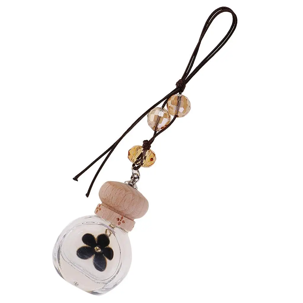 Car Perfume Bottle Glass Hanging Air Freshener Ornament Vintage Empty Fragrance Diffuser for House or Vehicle Atmosphere