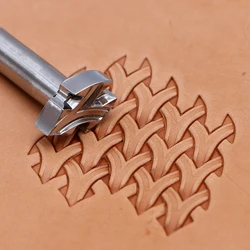 X179 Leather Stamp Tool Basket Weave Stamping Working Carving Punches Tools Craft ZHONGJIANG