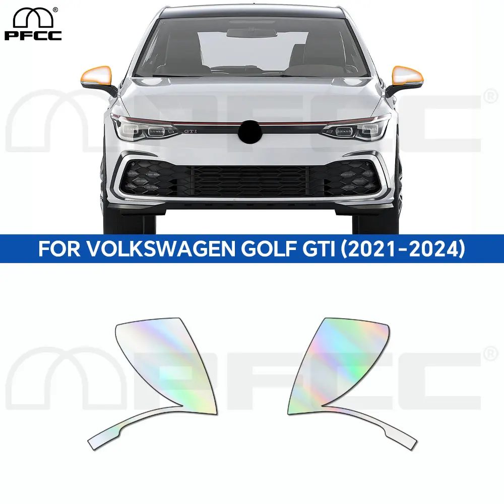 

For VOLKSWAGEN Golf Gti 2021-2024 Car Headlight Rearview PPF Film B C Pillar Paint Protection Sticker Anti-scratch Transparent