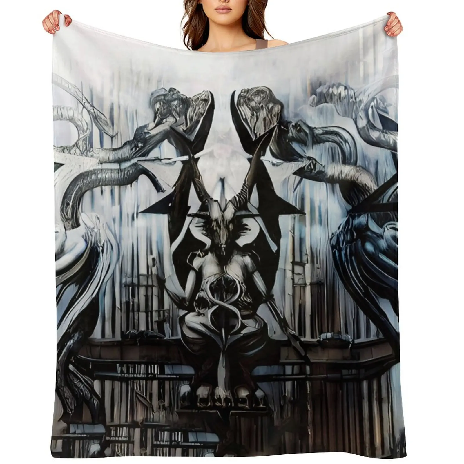

Necronomicon HR Giger Throw Blanket Luxury Designer Sofa Tourist anime Blankets