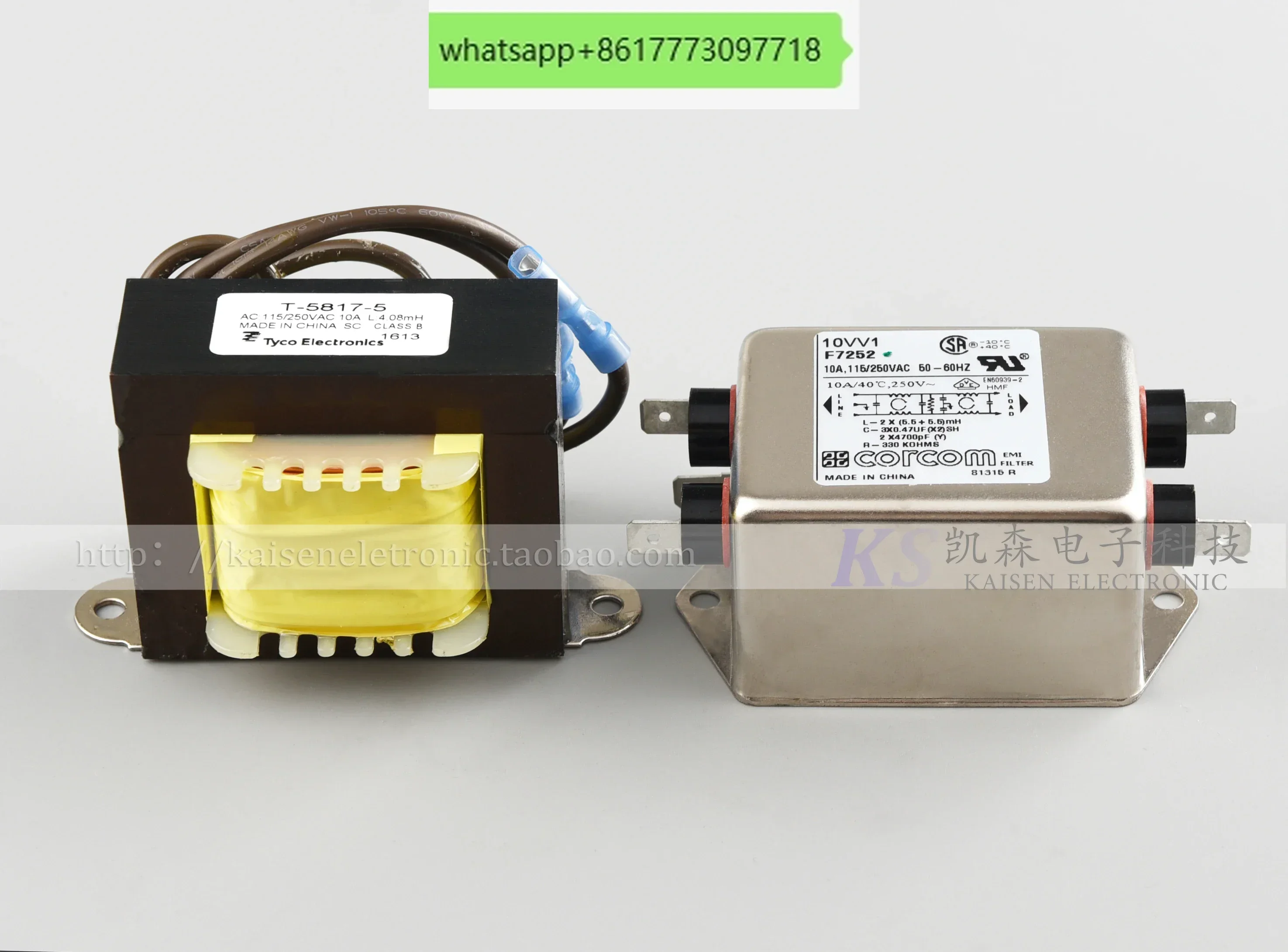 

10VV1 10A F7252 6609043-3 беговая дорожка Corcom антиэлектромагнитный интерференционный фильтр VDE