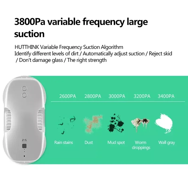 HUTT-Aspirateur robot de lavage de vitres avec télécommande, nettoyeur de vitres, laveuse d'essuie-glace, appareil ménager intelligent, DDC55