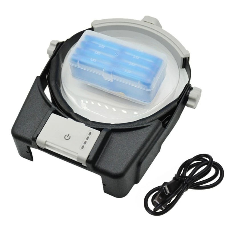 LED Heads Magnifier,Hands Free Headband Magnifying Glasses with 4 Led,Professional-Jeweler Loupe Drop Shipping