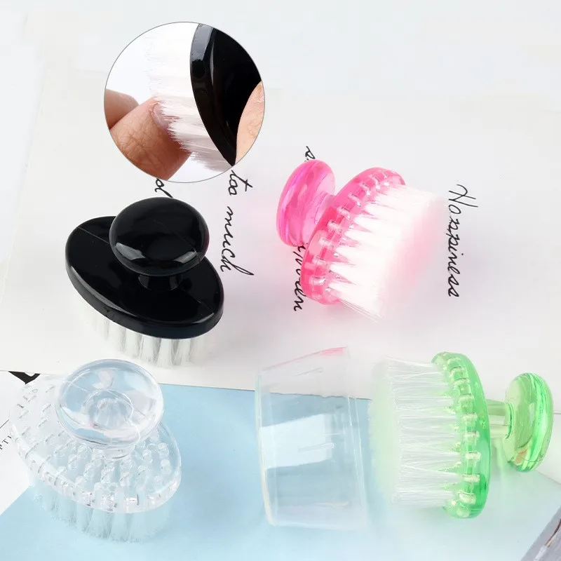 

1pc Acrylic Nail Brush 4 Color Nail Art Manicure Pedicure Small Boat Type Cleaning Brush Nail Dust Brush Soft Brush File Tools