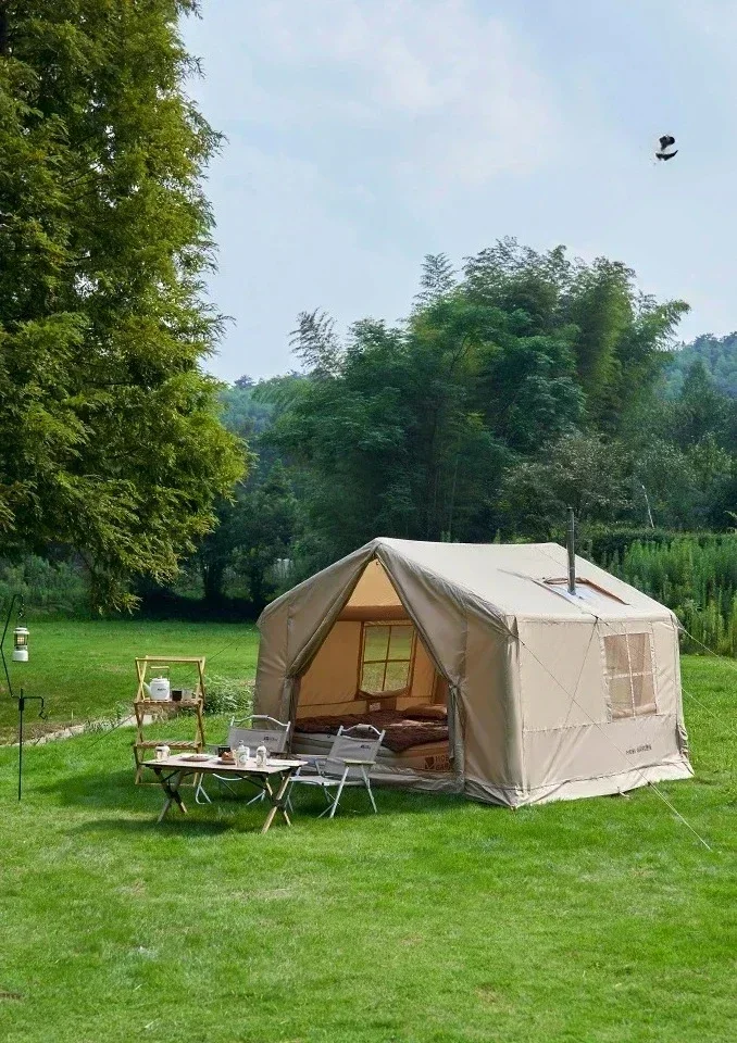 Inflatable Tent Outdoor Camping Overnight Rain-Proof Thickened Camping Windproof Sun-Proof Roof