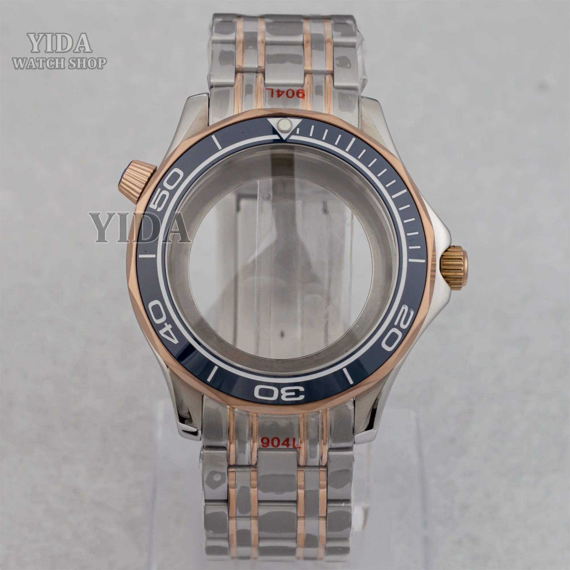 Para Seamaster 300 funda de reloj NH35 de 41MM pulsera de acero inoxidable 10ATM resistente al agua ajuste NH36 accesorios de reloj de movimiento reemplazar