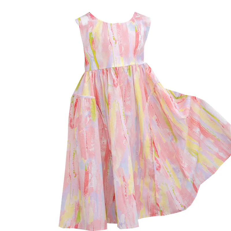 Little Girls Dresses Summer 2026 Tween Girls Trendy Clothes Holiday Dress For Kids 10-12 3 4 5 6 7 8 9 11 13 14 Years