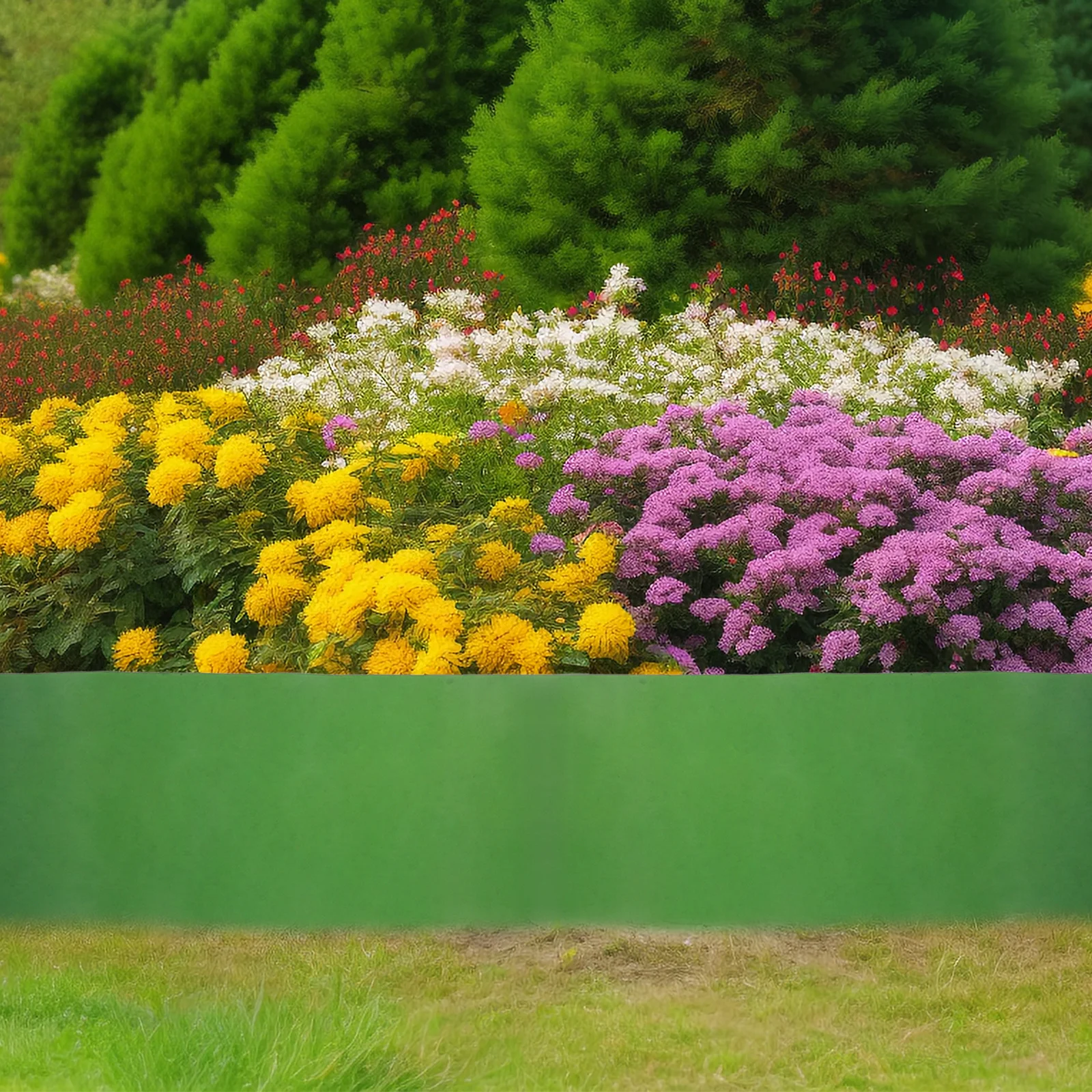 

Plastic Garden Lawn Fence Landscape Fencing Ornamental Border Panel for Lawn Pathway Flower Bed Edging Portable Reusable