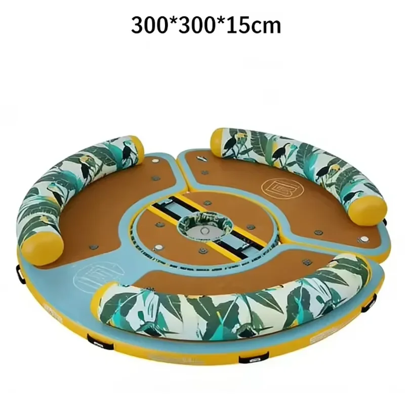 Inflatable Floating Dock Platform Inflatable Island Water Platform for Spatium Lake Pool