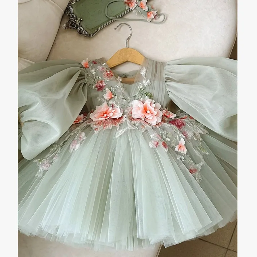 

Girls' Princess Evening Gown 2025 New Host's Piano Performance Birthday Party Dresses A4907 Vestidos Bridesmaid Dresses