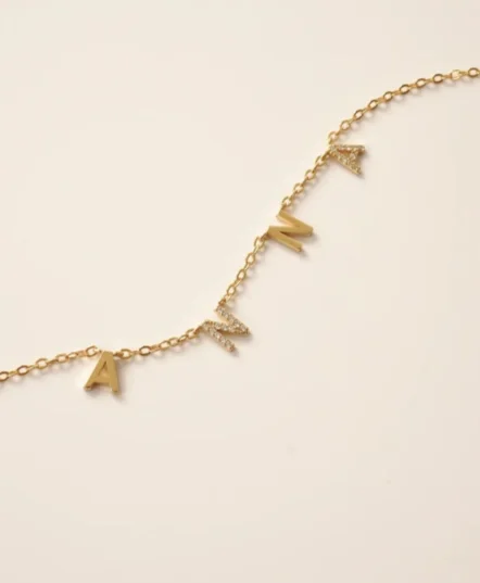 

Custom Zircon Letter LOVE Necklace 18K Gold Plated Personalized Initial Pendant Necklace Jewelry Valentine's Day Gift for Women