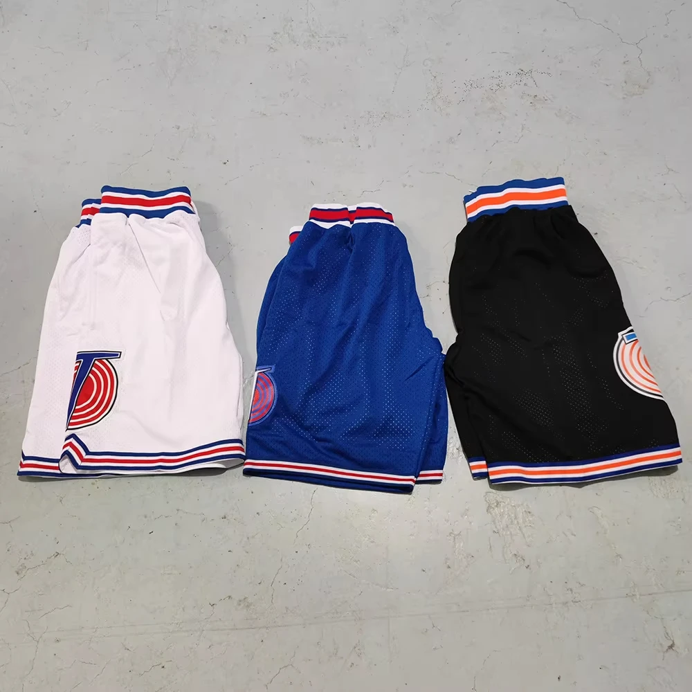 Pantalones Cortos de Baloncesto Trillest Space Jam Tune Squad Blancos, Azules y Negros para Fiestas de Halloween y Regalos de Navidad 2026
