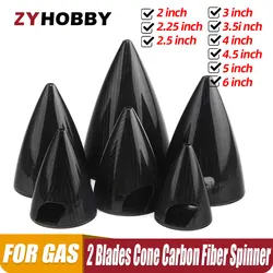 1Pc Cone Carbon Fiber Spinner For 2 Blades For Gas RC Airplane 2/2.25/2.5/3/3.5/4/4.5/5/6 inch