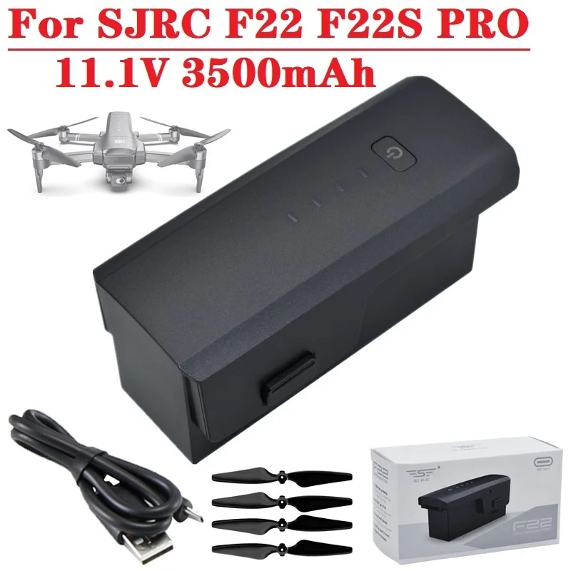 Akumulator LiPo 11.1V 3500mAh do SJRC F22 F22S 4K PRO 5G Wifi GPS RC Drone Akcesoria Części zamienne i śmigło F22S