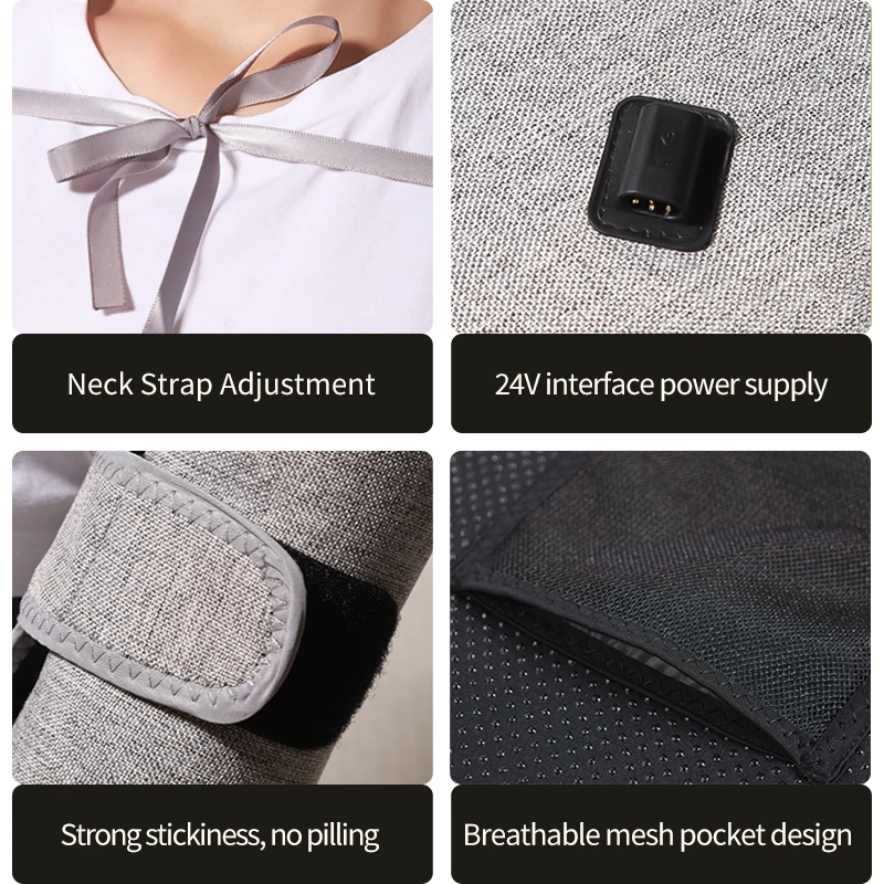 Chal de terapia de luz roja con masaje y calefacción, para el cuidado de hombros, espalda y brazos, configuración de 3 engranajes, alivia el dolor muscular y articular