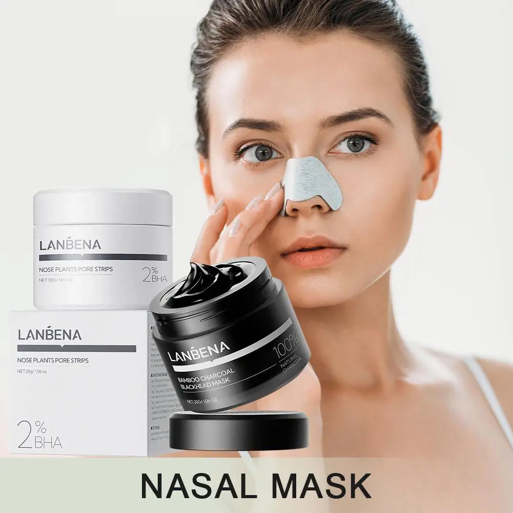 LANBENA Blackhead Remover Face Mask Pore Strip Black Deep Face Care Mask Moisturizing Cleansing Peeling Skin Package New L8D6