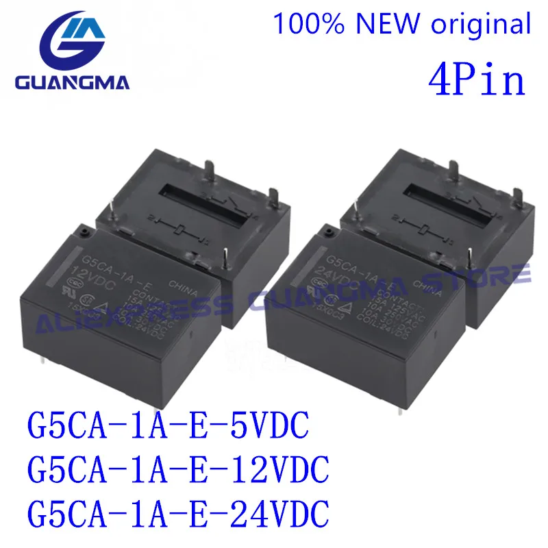 10PCS 100% NEW Origina Relay G5CA-1A-E-12VDC G5CA-1A-E-5VDC G5CA-1A-E-24VDC 4Pin 10A 250V ac G5CA 1A E 5VDC 12VDC 24VDC