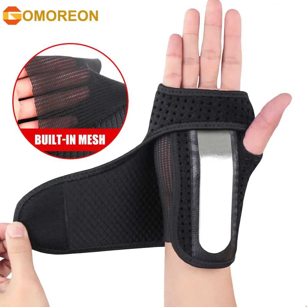 1Pcs Wrist Hand Palm Brace Support with Metal Removable Splint Stabilizer for Tendonitis, Arthritis, Carpal Tunnel Syndrome