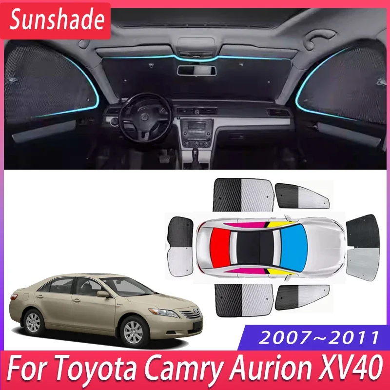 Car Sunshade For Toyota Camry Aurion XV40 2007~2011 Auto Heat Insulation Sun Protection Sunshade Windshield Visor Accessories