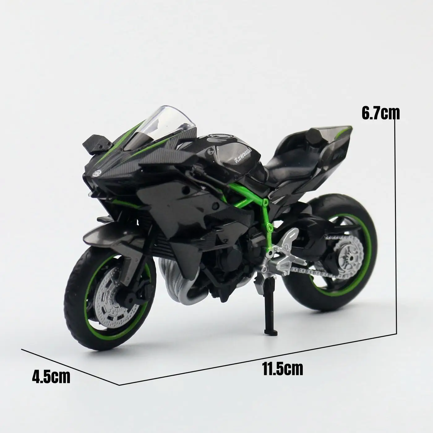 1/18 Kawasaki Ninja H2R Motorcycle Toy Model CCA Caipo 1:18 Diecast Vehicle Miniature Free Wheels Collection Gift Boys Children