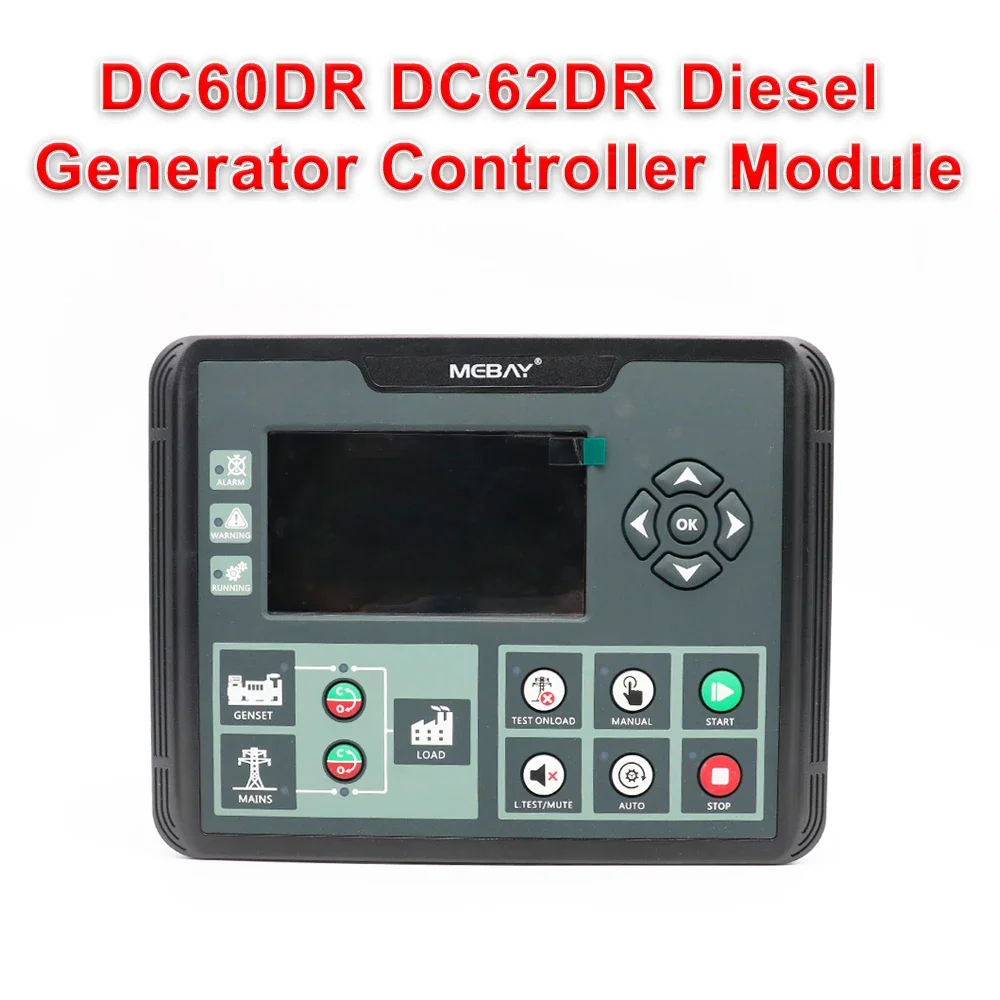 Mebay DC60DR DC62DR Diesel Generator Controller Module LCD Display Generator Engine Control Board Electronic Cuircuit Panel