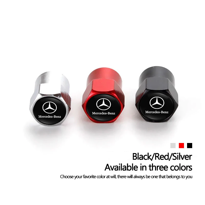 4Pcs Car 3D Logo Tire Valve Caps Emblem Cap Case For Mercedes Benz GLB GLS EQA EQB EQE EQC Brabus Carlsson A B C E A180 Sprinter