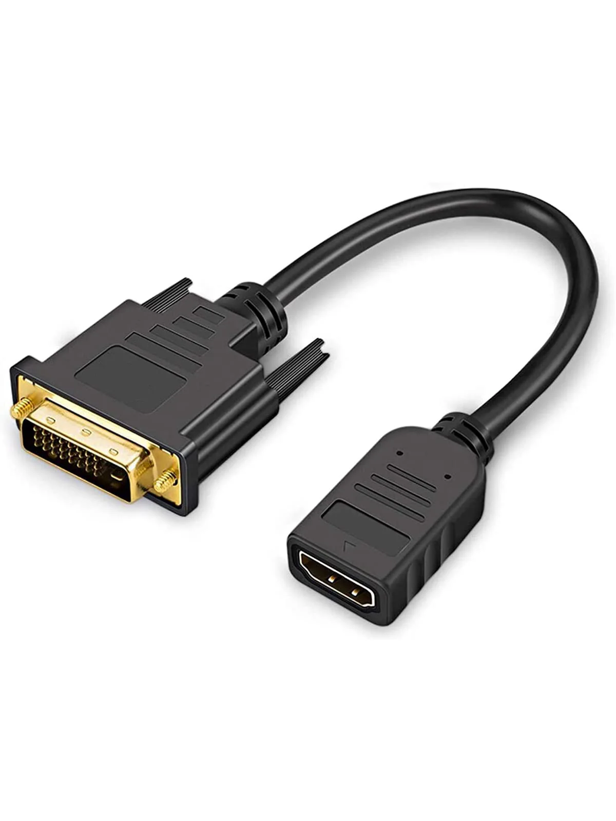 Bi-Directional HDMI Female to DVI-D(24+1) Male Adapter 1080P DVI-D to HDMI Converter Cable for HDTV Projector Gaming